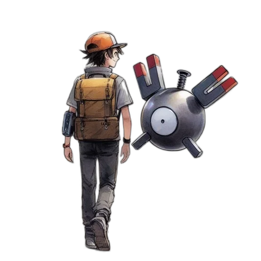 weapon, robot, staff, hat transparent PNG cut-out