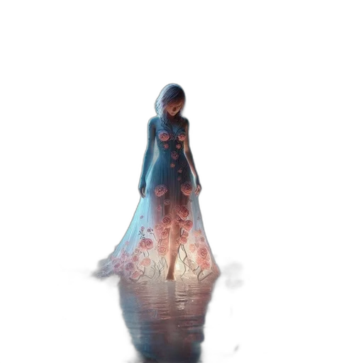 dress, creature, robot, sword transparent PNG cut-out