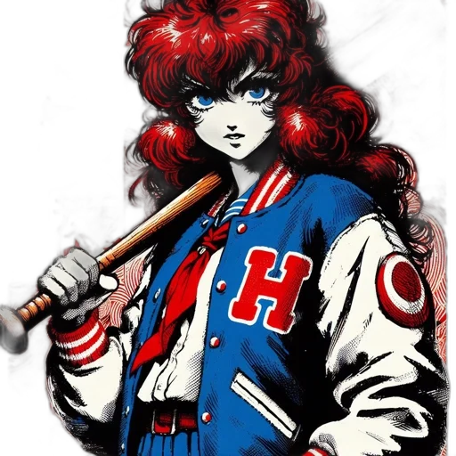 staff, jacket, weapon, hair transparent PNG cut-out