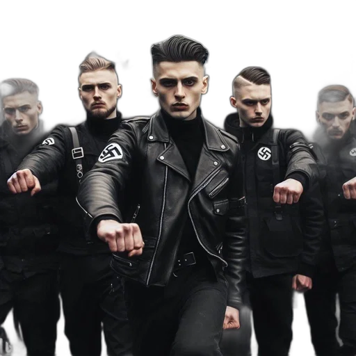 jacket, cyberpunk, concept art, group transparent PNG cut-out