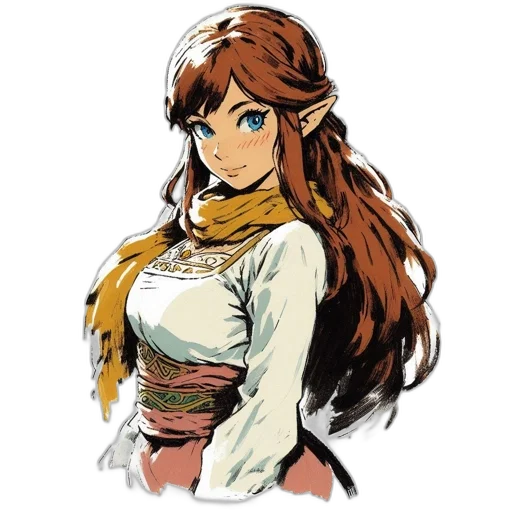 dress, staff, crown, face transparent PNG cut-out