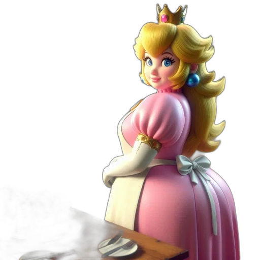 dress, crown, staff, 3d render transparent PNG cut-out