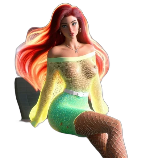 dress, 3d render, concept art, fantasy art transparent PNG cut-out