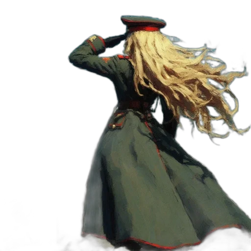 staff, hat, dress, weapon transparent PNG cut-out