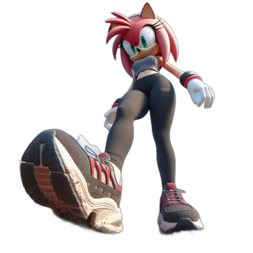 shoes, 3d render, concept art, giant transparent PNG cut-out