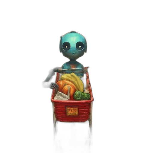 robot, food, creature, staff transparent PNG cut-out