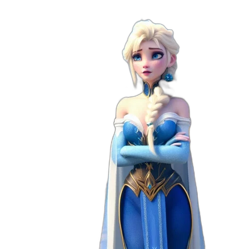 dress, staff, crown, concept art transparent PNG cut-out