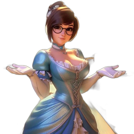 dress, crown, staff, face transparent PNG cut-out