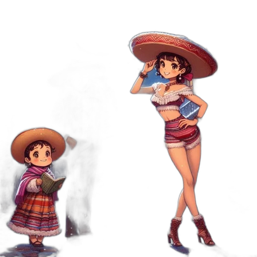 dress, hat, concept art, pixel art transparent PNG cut-out