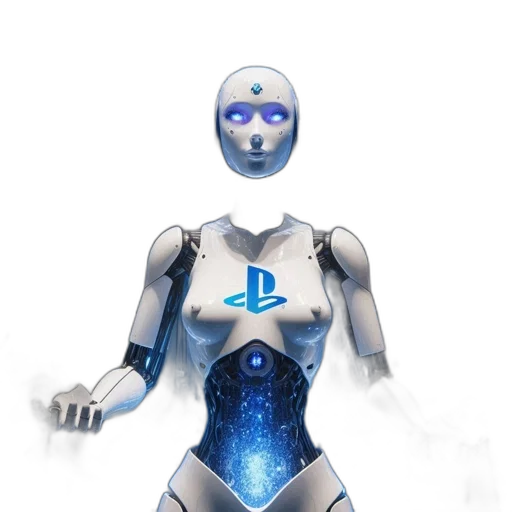 robot, dress, concept art, 3d render transparent PNG cut-out