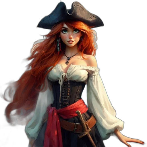 dress, staff, hat, fantasy art transparent PNG cut-out