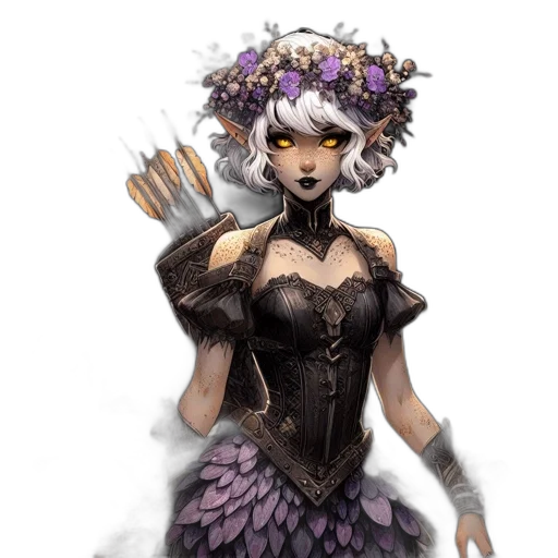 dress, staff, fantasy art, concept art transparent PNG cut-out
