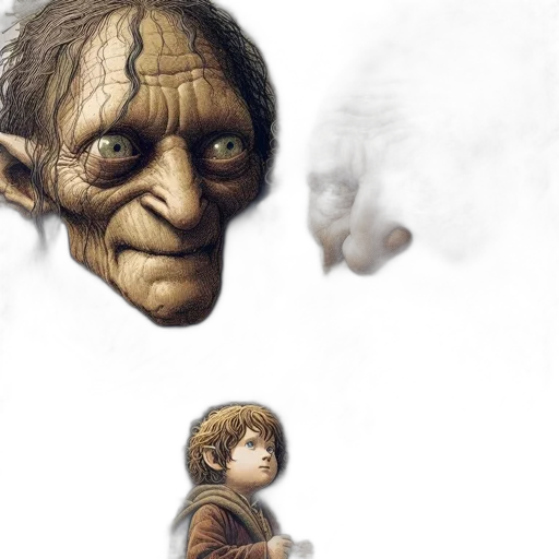 face, mask, creature, concept art transparent PNG cut-out