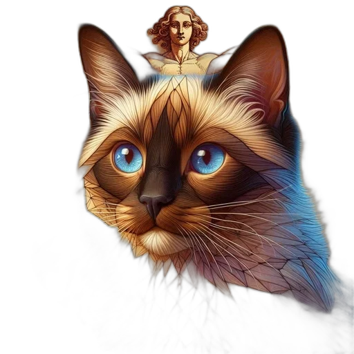 crown, animal, fantasy art, photorealistic transparent PNG cut-out