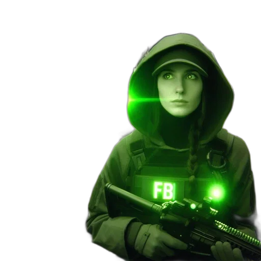 weapon, jacket, staff, robot transparent PNG cut-out