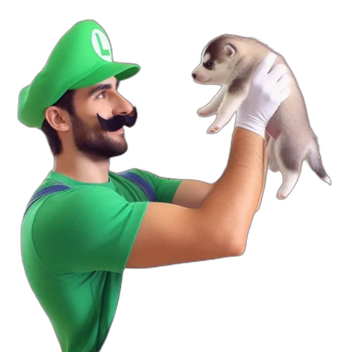 animal, creature, hat, staff transparent PNG cut-out