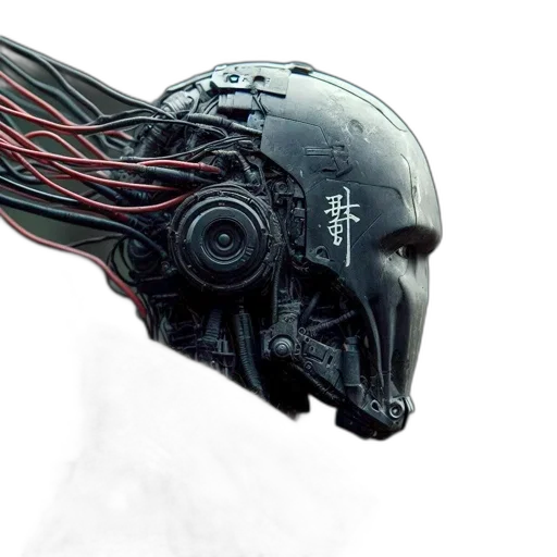 robot, mask, cyberpunk, concept art transparent PNG cut-out