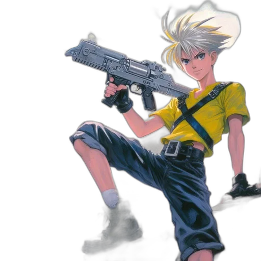 weapon, concept art, anime, vaporwave transparent PNG cut-out
