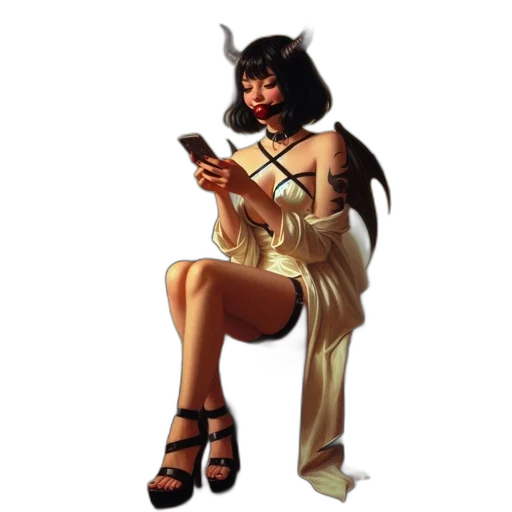 dress, fantasy art, concept art, comic book art transparent PNG cut-out