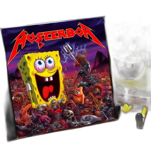 spongebob, squarepants, replaces, metallica transparent PNG cut-out