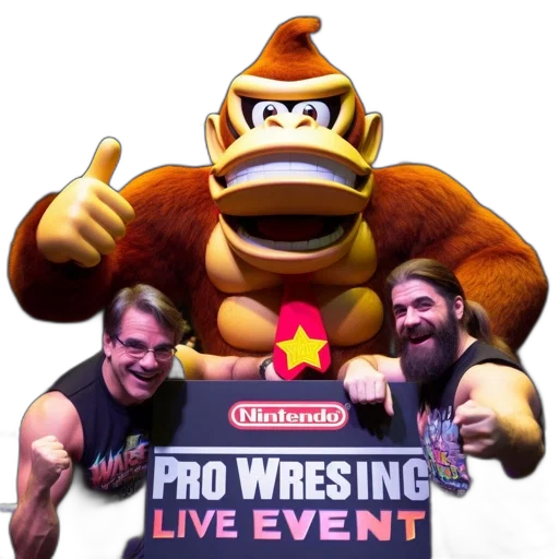 nintendo-themed, event, life-sized, donkey transparent PNG cut-out