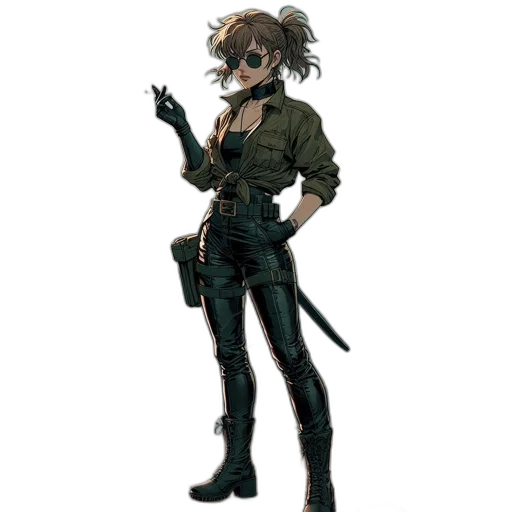 jacket, staff, weapon, animal transparent PNG cut-out