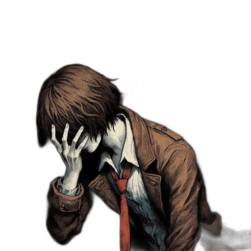 mask, jacket, face, comic book art transparent PNG cut-out