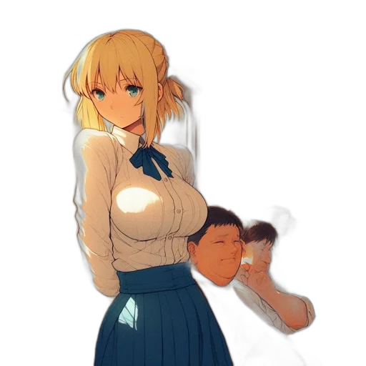 dress, staff, jacket, weapon transparent PNG cut-out