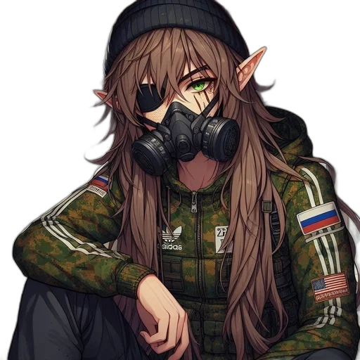 mask, jacket, face, creature transparent PNG cut-out