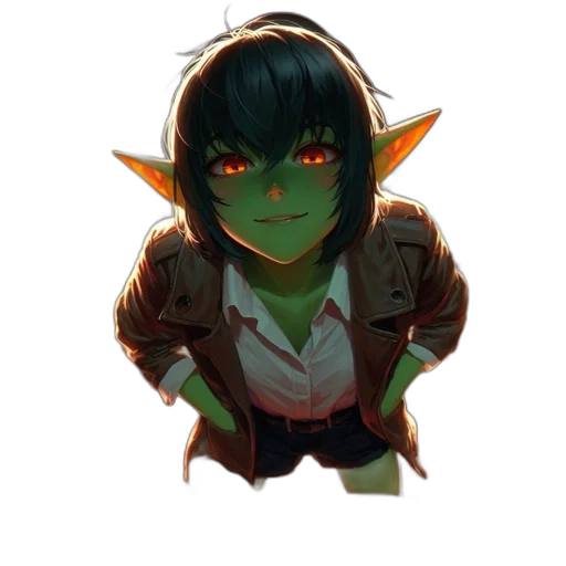 staff, face, creature, jacket transparent PNG cut-out
