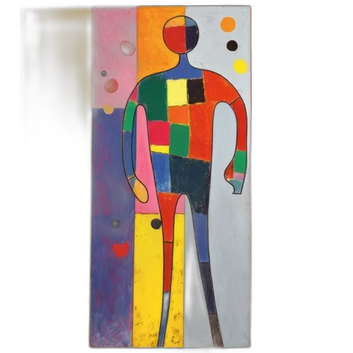 robot, staff, oil painting, concept art transparent PNG cut-out
