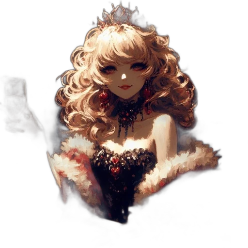 crown, dress, jewelry, fantasy art transparent PNG cut-out