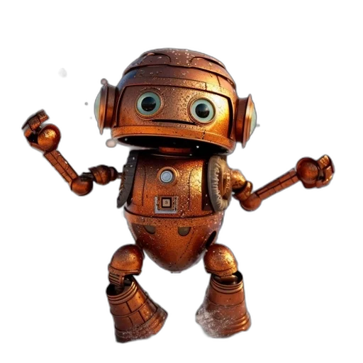 robot, staff, weapon, creature transparent PNG cut-out
