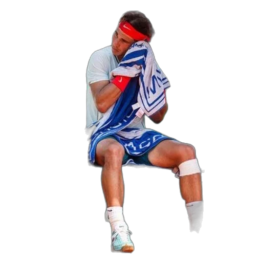 tennis, player, sits, bench transparent PNG cut-out