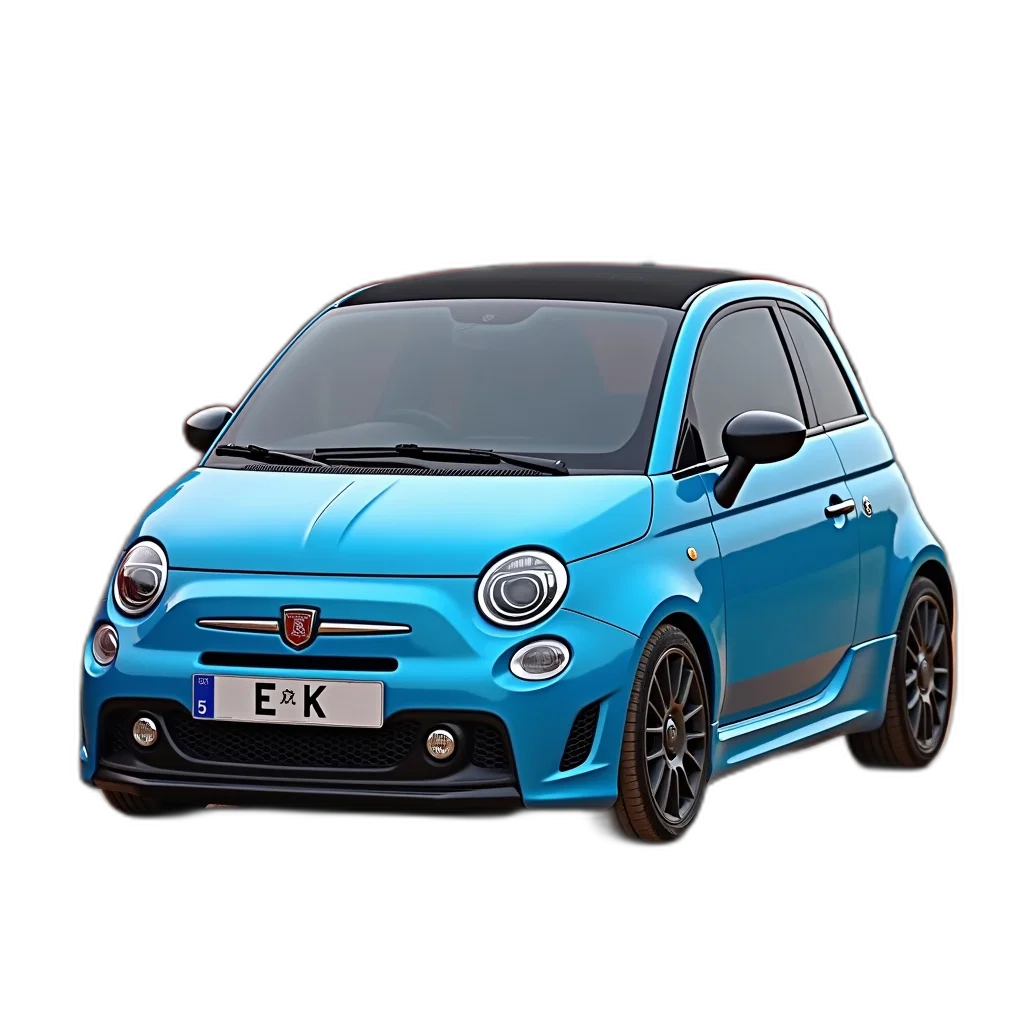 car, photorealistic, 3d render, blue transparent PNG cut-out