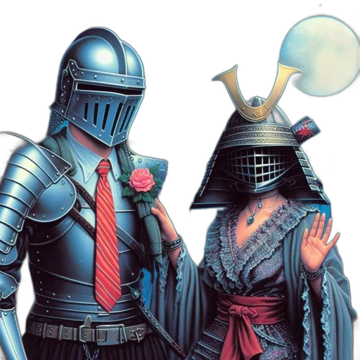 robot, sword, concept art, comic book art transparent PNG cut-out