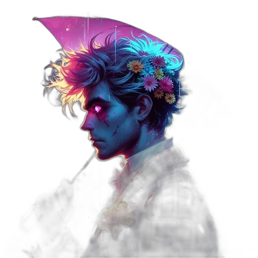 crown, face, cyberpunk, concept art transparent PNG cut-out