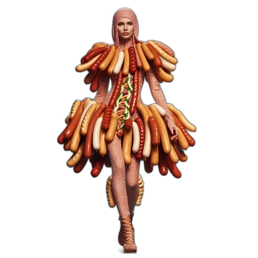 dress, food, creature, concept art transparent PNG cut-out