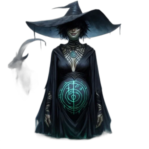 dress, staff, mask, fantasy art transparent PNG cut-out
