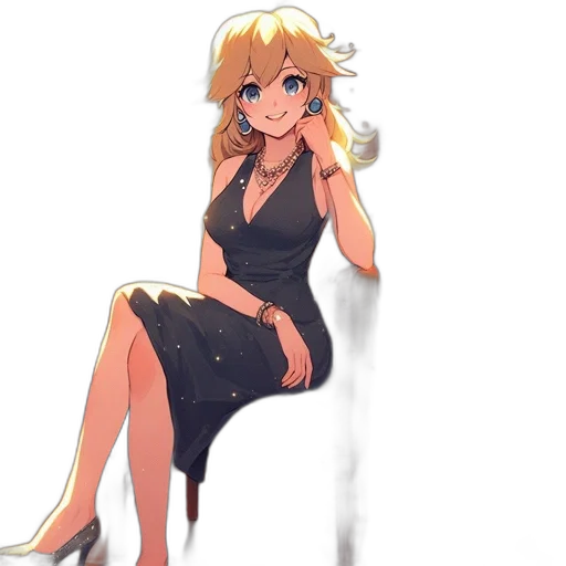 dress, staff, crown, weapon transparent PNG cut-out