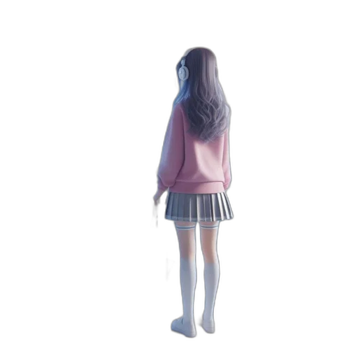 dress, jacket, creature, hair transparent PNG cut-out