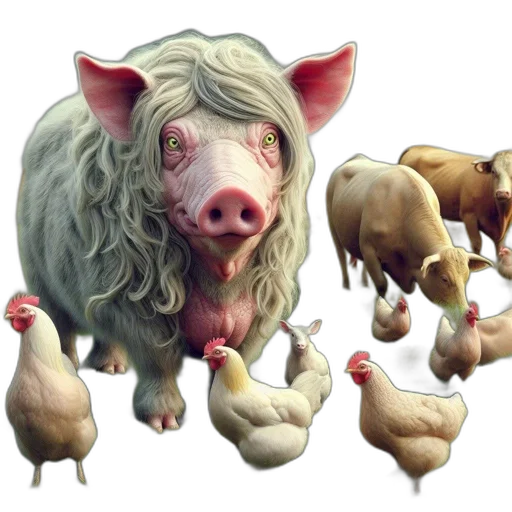 animal, concept art, photorealistic, 3d render transparent PNG cut-out