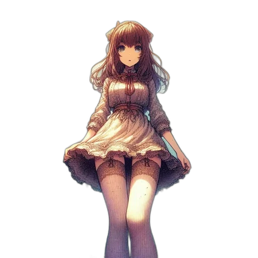 dress, robot, staff, face transparent PNG cut-out