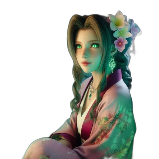 dress, staff, photorealistic, fantasy art transparent PNG cut-out