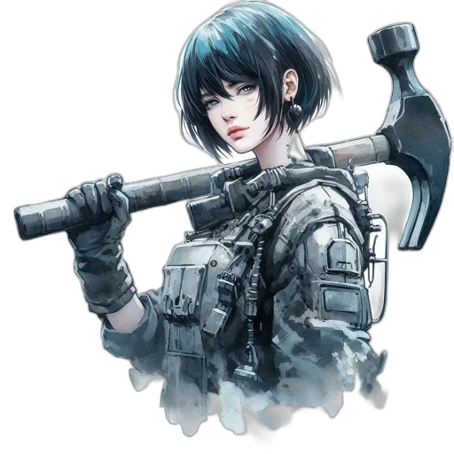 weapon, staff, robot, sword transparent PNG cut-out