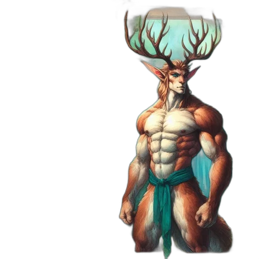 crown, creature, staff, animal transparent PNG cut-out