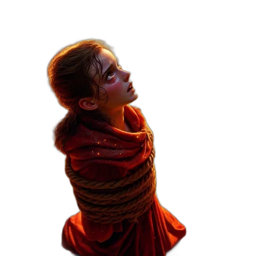 dress, creature, staff, mask transparent PNG cut-out