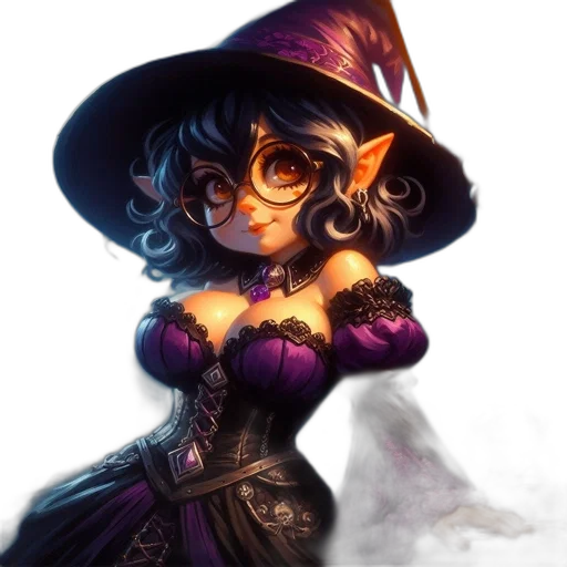 dress, staff, hat, mask transparent PNG cut-out