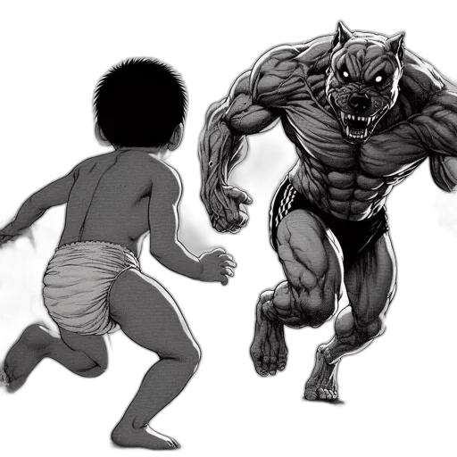 creature, animal, weapon, comic book art transparent PNG cut-out