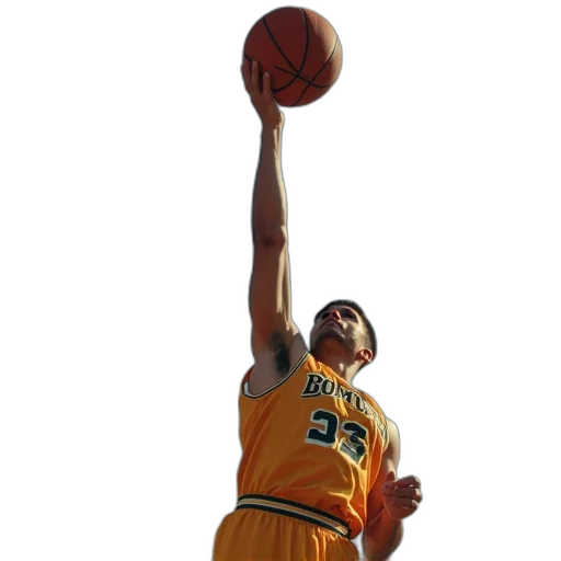 photorealistic, 3d render, person, basketball transparent PNG cut-out